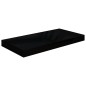 Prateleiras de parede suspensas 4 pcs 50x23x3,8cm MDF preto