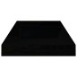 Prateleiras de parede suspensas 4 pcs 50x23x3,8cm MDF preto