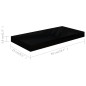 Prateleiras de parede suspensas 4 pcs 50x23x3,8cm MDF preto