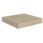 Prateleiras de parede suspensas 4pcs 23x23,5x3,8cm MDF carvalho