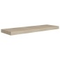 Prateleiras parede suspensas 2 pcs 80x23,5x3,8cm MDF carvalho