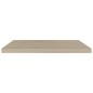 Prateleiras parede suspensas 2 pcs 80x23,5x3,8cm MDF carvalho