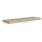 Prateleiras parede suspensas 2 pcs 80x23,5x3,8cm MDF carvalho