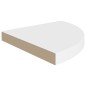 Prateleiras de canto suspensas 2 pcs 35x35x3,8 cm MDF branco