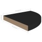 Prateleiras de canto suspensas 2 pcs 35x35x3,8cm MDF preto