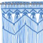 Cortina macramé 140x240 cm algodão azul