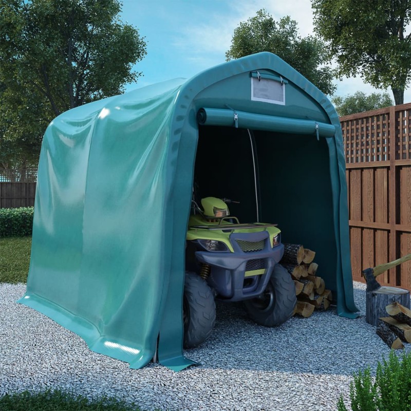 Tenda de garagem em PVC 1,6x2,4 m verde-Toldos e gazebos-Home Retail