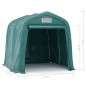 Tenda de garagem em PVC 1,6x2,4 m verde