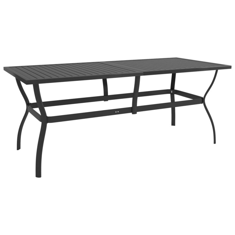 Mesa de jardim 190x80x72 cm aço antracite-Mesas de jardim-Home Retail