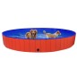 Piscina para cães dobrável 300x40 cm PVC vermelho