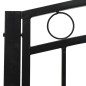 Banco de jardim com mesa 125 cm aço preto