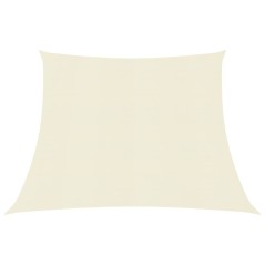 Para-sol estilo vela 160 g/m² 3/4x3 m PEAD cor creme