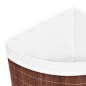 Cesto de canto para roupa suja 60 L bambu castanho