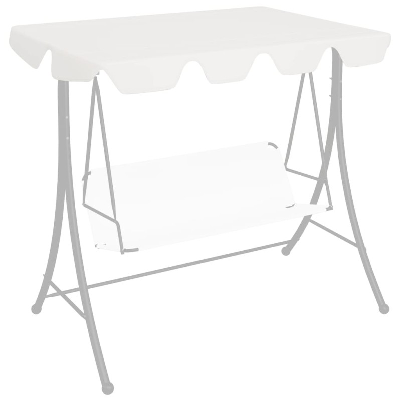 Toldo suplente baloiço jardim 188/168x145/110 cm branco-Topos para toldos e gazebos-Home Retail