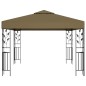 Gazebo 3x3 m 180 g/m² cinza-acastanhado