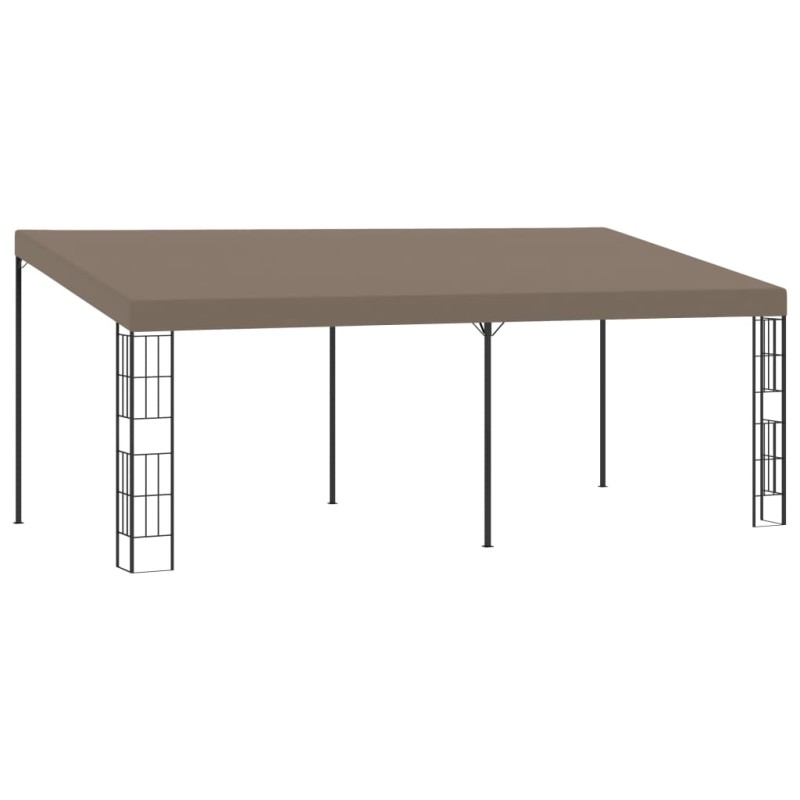 Gazebo de montagem na parede 6x3 m tecido cinzento-acastanhado-Toldos e gazebos-Home Retail