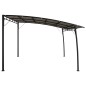 Toldo para-sol de jardim 4x3x2,55 m cinzento-acastanhado