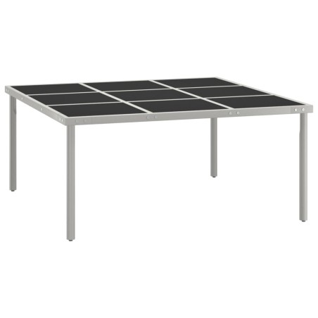 Mesa de jantar para jardim 170x170x74,5 cm vidro e aço