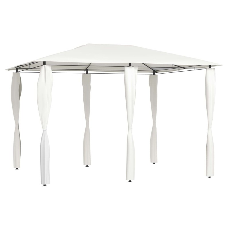 Gazebo 3x4x2,6 m com capas para postes 160 g/m² cor creme-Toldos e gazebos-Home Retail