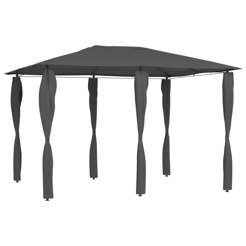 Gazebo 3x4x2,6 m com capas para postes 160 g/m² antracite-Toldos e gazebos-Home Retail