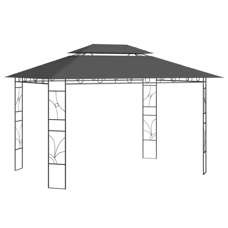 Gazebo 4x3x2,7 m 160 g/m² antracite-Toldos e gazebos-Home Retail