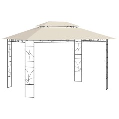 Gazebo 4x3x2,7 m 160 g/m² cor creme