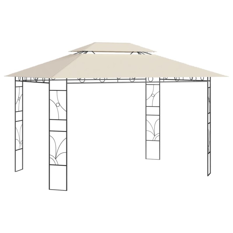 Gazebo 4x3x2,7 m 160 g/m² cor creme-Toldos e gazebos-Home Retail