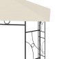 Gazebo 4x3x2,7 m 160 g/m² cor creme