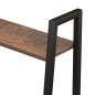 Estante de pé 4 prateleiras 56x35x140 cm castanho-escuro/preto