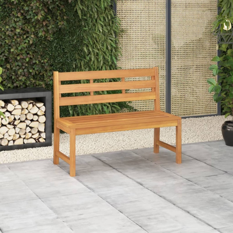 Banco de jardim 114 cm madeira de teca maciça-Bancos de jardim-Home Retail