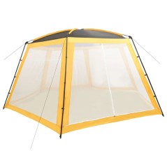 Tenda para piscina 660x580x250 cm tecido amarelo