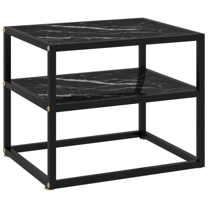 Mesa consola 50x40x40 cm vidro temperado preto-Mesas de apoio-Home Retail