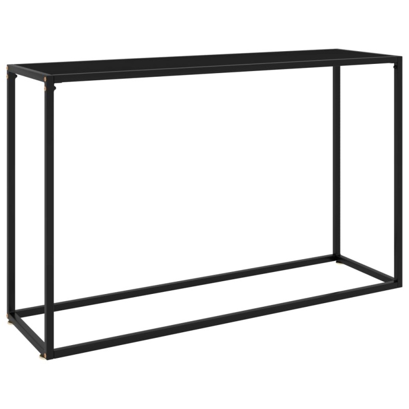 Mesa consola 120x35x75 cm vidro temperado preto-Mesas de apoio-Home Retail