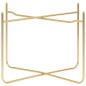 Mesa de apoio 38x38x38,5 cm MDF preto e dourado