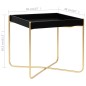 Mesa de apoio 38x38x38,5 cm MDF preto e dourado