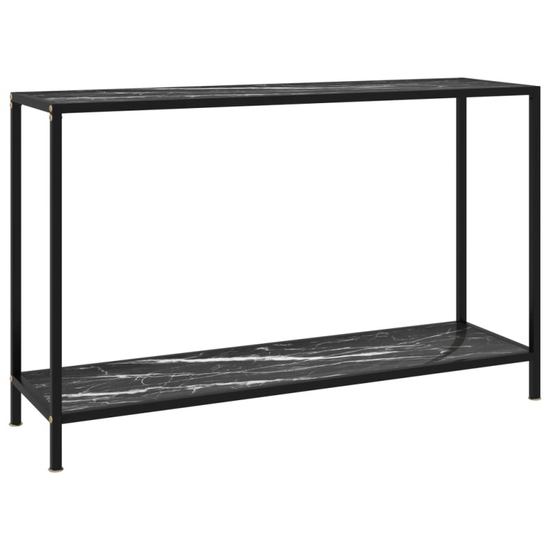 Mesa consola 120x35x75 cm vidro temperado preto-Mesas de apoio-Home Retail