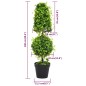 Planta artificial buxo com vaso 100 cm verde