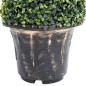 Planta artificial buxo em espiral com vaso 100 cm verde