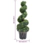 Planta artificial buxo em espiral com vaso 100 cm verde