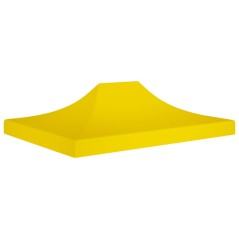 Teto para tenda de festas 4x3 m 270 g/m² amarelo