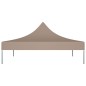 Teto para tenda de festas 3x3 m 270 g/m² cinzento-acastanhado