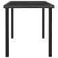 Mesa de jantar jardim 140x70x73 cm vime PE preto