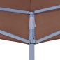 Teto para tenda de festas 3x3 m 270 g/m² castanho