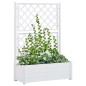 Vaso/floreira de jardim com treliça 100x43x142 cm PP branco