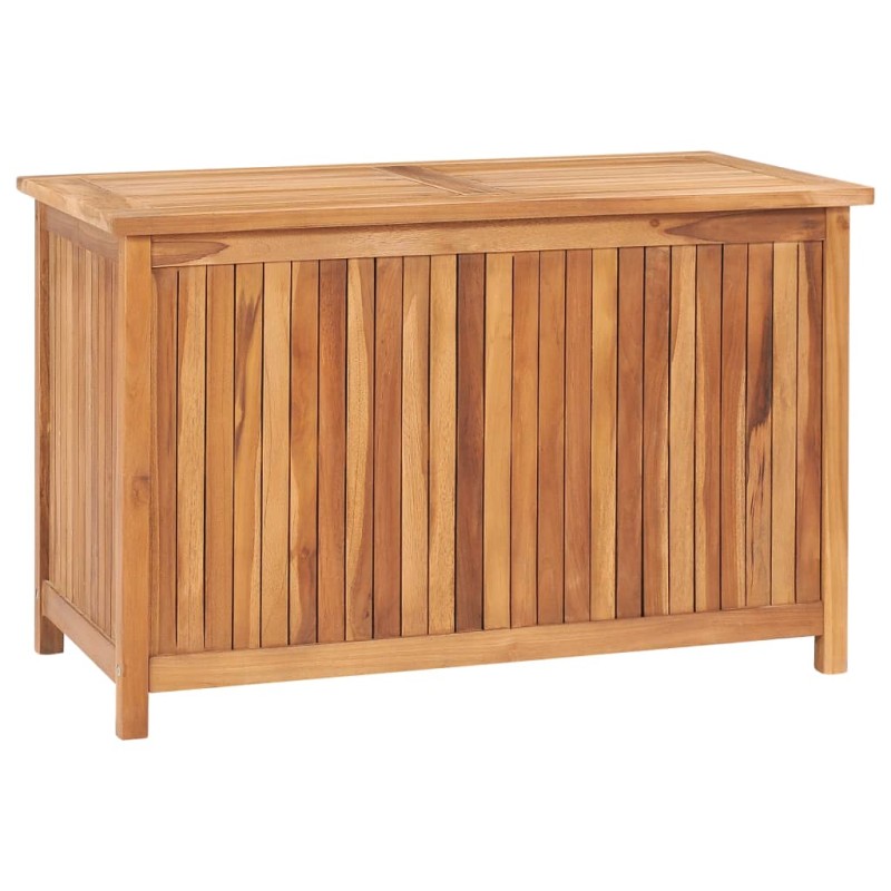 Caixa arrumação para jardim 90x50x58 cm madeira de teca maciça-Baús para armazenamento exterior-Home Retail