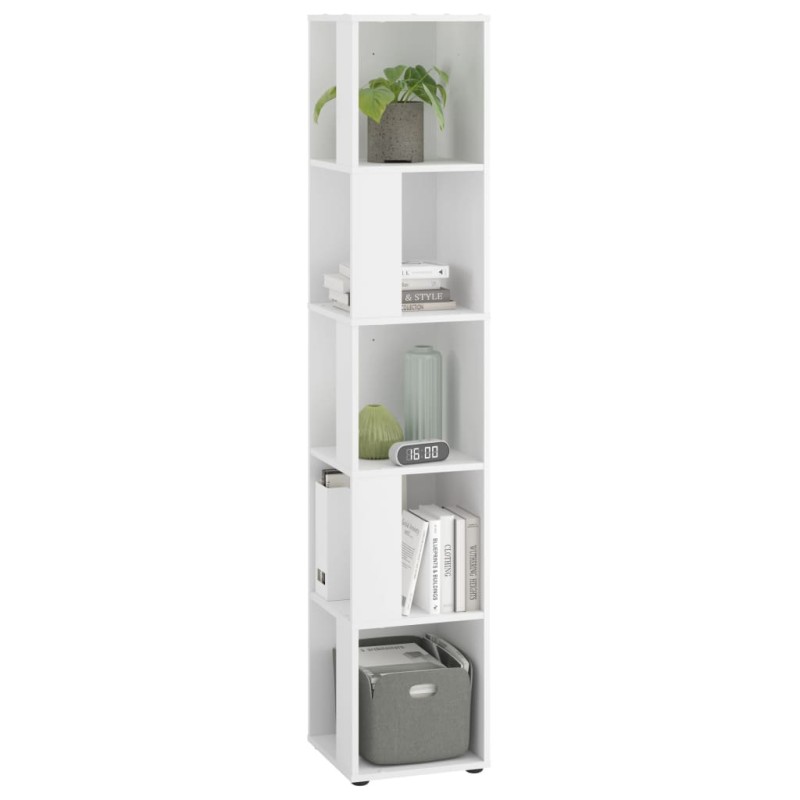 FMD Prateleira de canto com 10 compartimentos branco-Estantes para livros-Home Retail