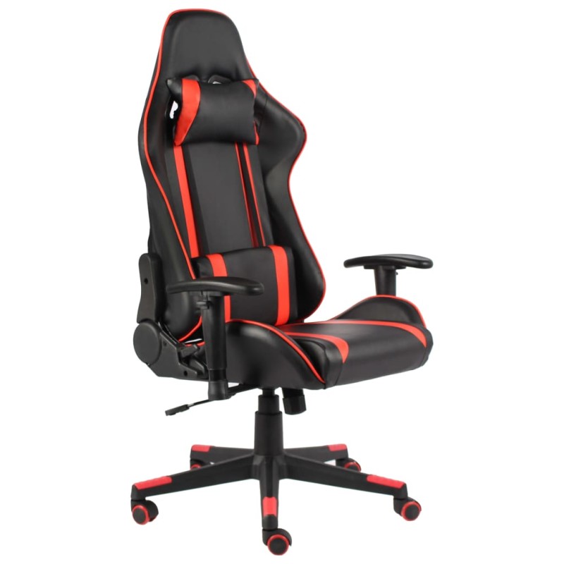 Cadeira de gaming giratória PVC vermelho-Cadeiras de jogo-Home Retail