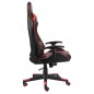 Cadeira de gaming giratória PVC vermelho