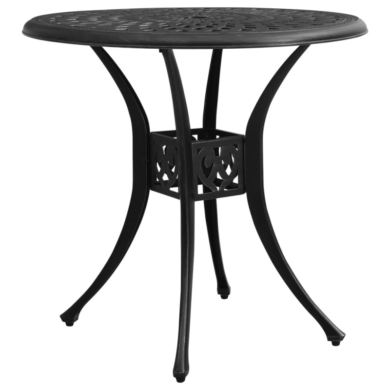 Mesa de jardim 78x78x72 cm alumínio fundido preto-Mesas de jardim-Home Retail