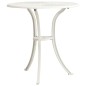 Mesa de jardim 62x62x65 cm alumínio fundido branco